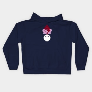 Cute white beetroot Kids Hoodie